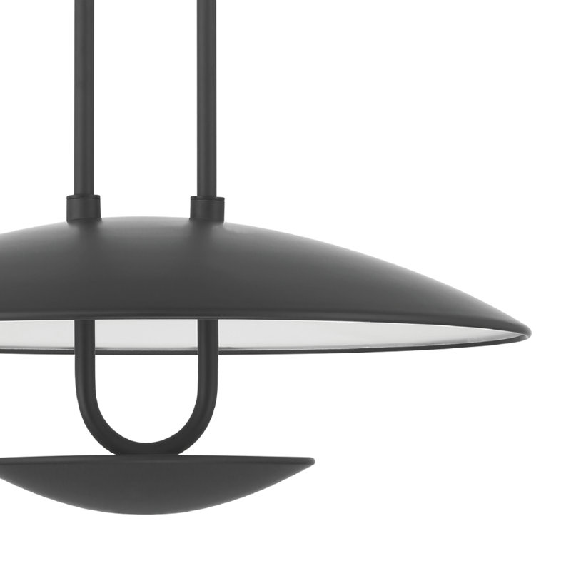 Hunter Sunset Ridge Large Adjustable Matte Black Pendant Ceiling Light Fixture, Matte Black