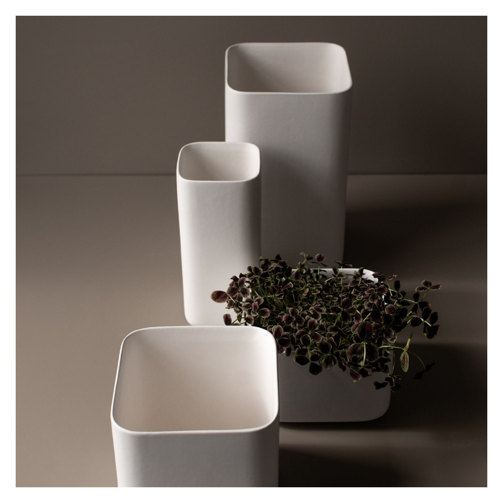 Dan Ceramic Table Vase, 9.84" H x 5.11" W x 5.11" D, White
