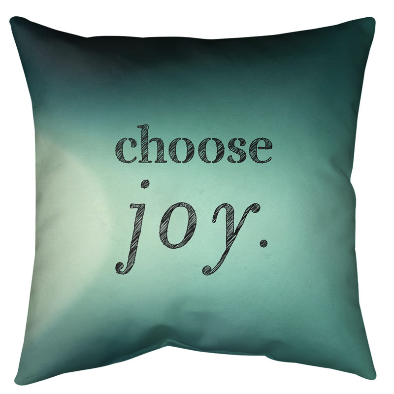 Coussin de sol choose Joy, H 28 po x l 28 po, Lueur bleu sarcelle