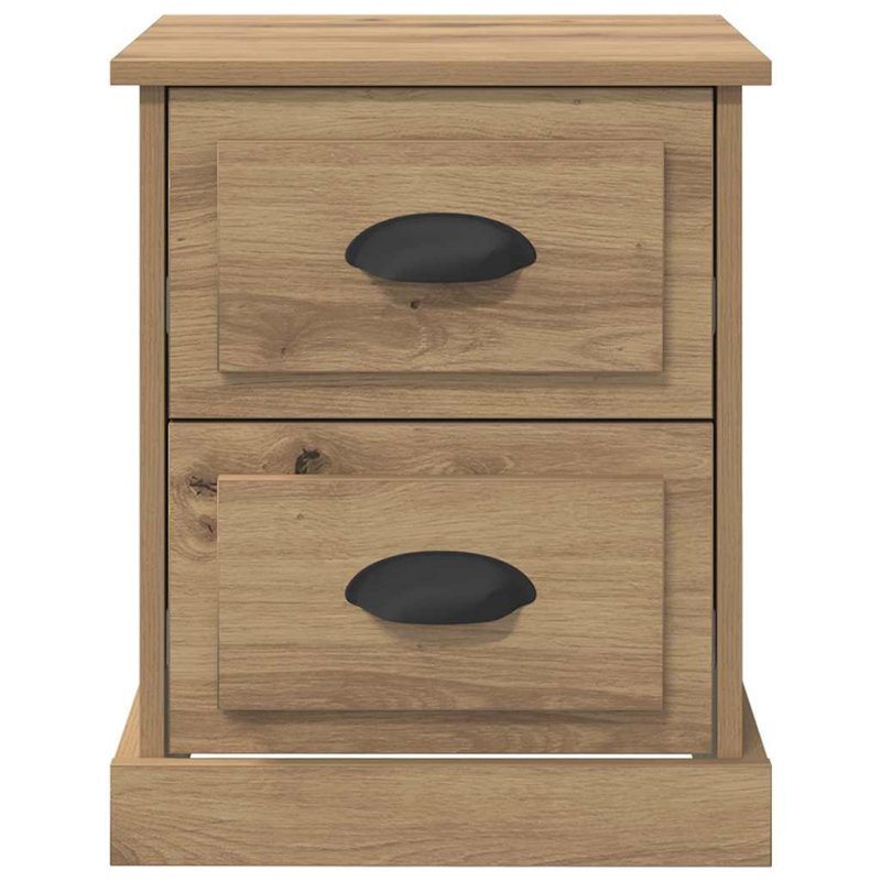 39cm W Manufactured Wood Bedside Table, Artisan Oak