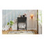 Console étroite, canapé mince avec trois tiroirs de rangement et tablette inférieure (noir)-604298311