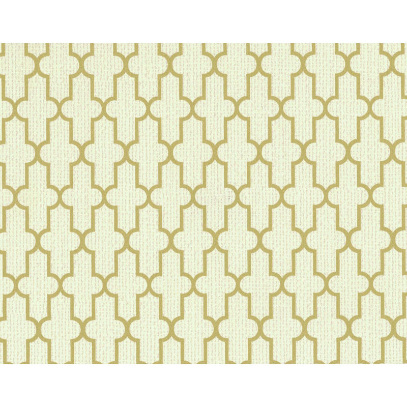 Rouleau de papier peint géométrique L 33 pi x l 21 po Library II, Blanc