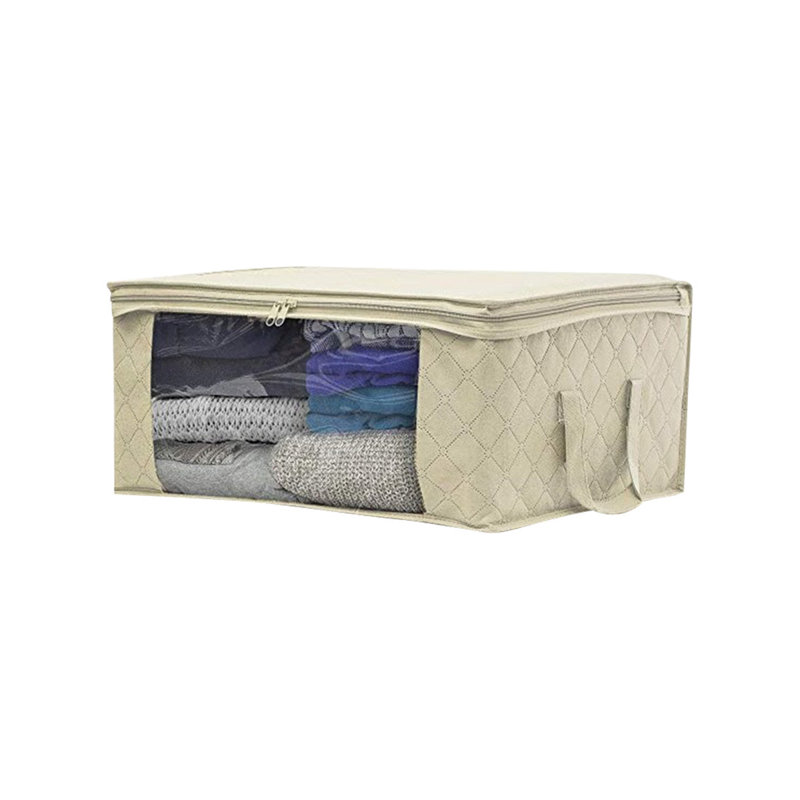 Sac de rangement sous-lit en tissu non tissé, Abricot, H 8,3 po x l 19,3 po x P 10,3 po