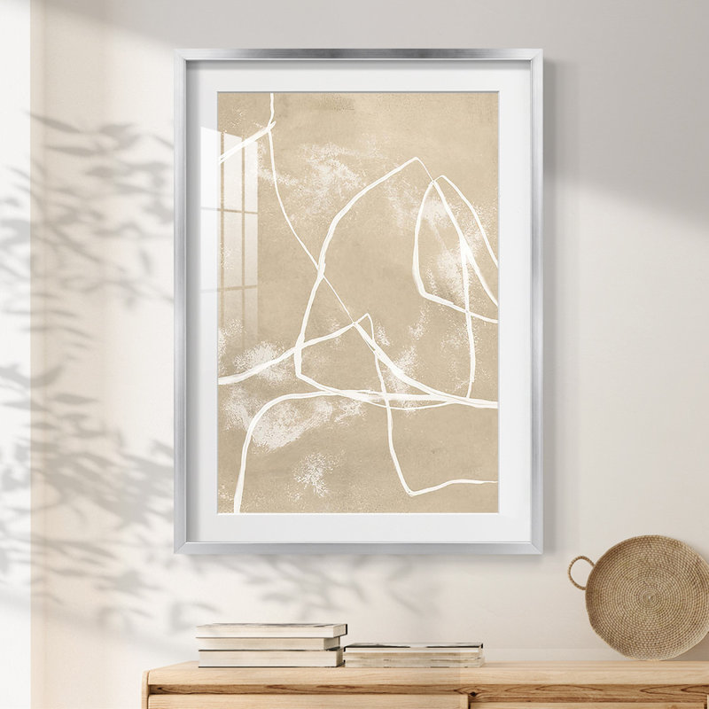 Fil neutre II - impression encadrée, 28.5" H x 20.5" W, Argent argent
