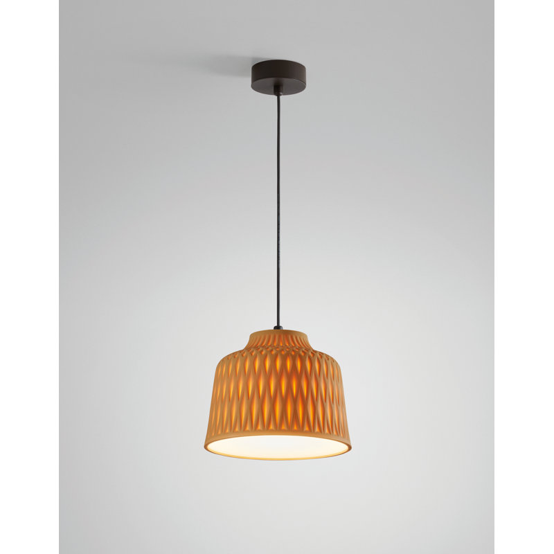 Luminaire suspendu simple 1 lumière Empire, Ocre