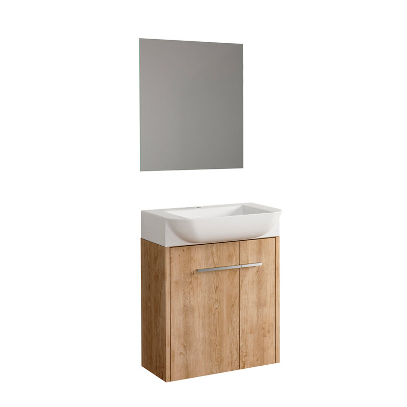 Petit meuble-lavabo DAX Veco, Chêne