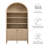 Nolan 74" Tall Arched Storage Display Cabinet Bookshelf-107335477