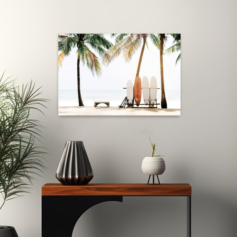 Hawaii Surfing 2, art mural contemporain, H 16 po x l 24 po