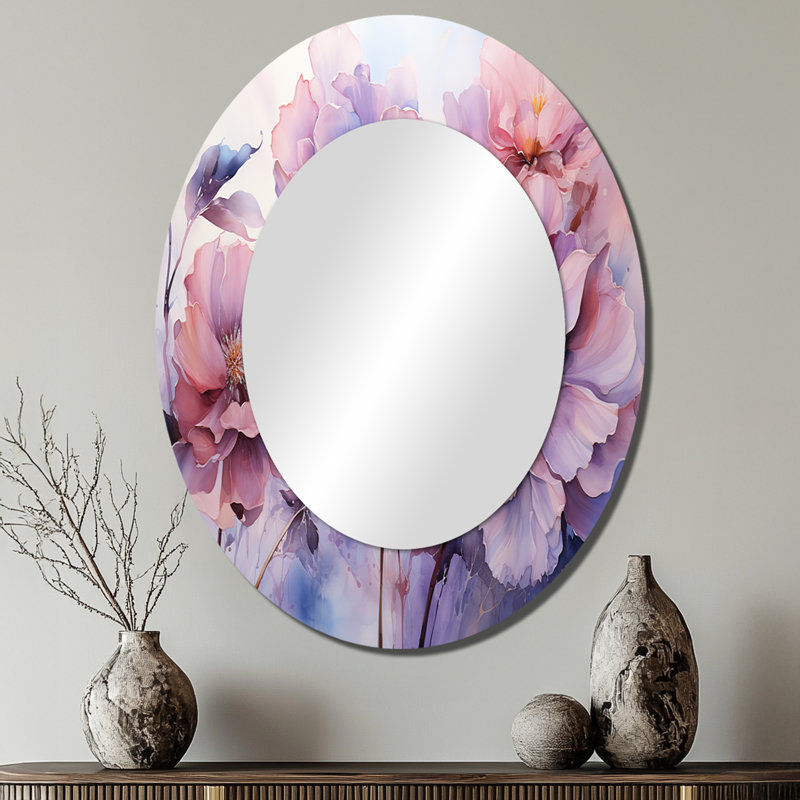 Miroir mural mauve moderne, 40 po x 30 po