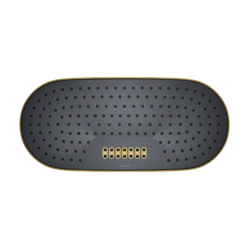 Statement™ 18" 2.5 GPM Oblong Rainhead, Vibrant Brushed Moderne Brass