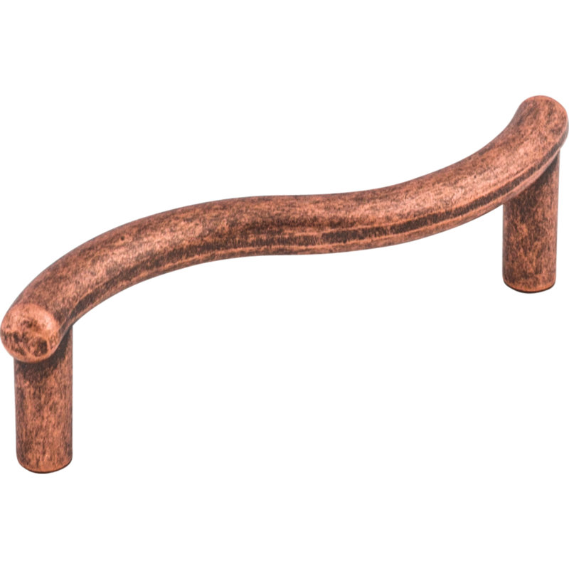 Spiral Bar Pull, Antique Copper, 3" Center to Center