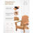 Chaise Lounge Chair Outdoor with Wheels, Oversize Patio Lounge Chairs with Wood Texture, 6-Position Plastic Lounge Chairs for Poolside, Patio, Deck, Beach-129391119-129391126
