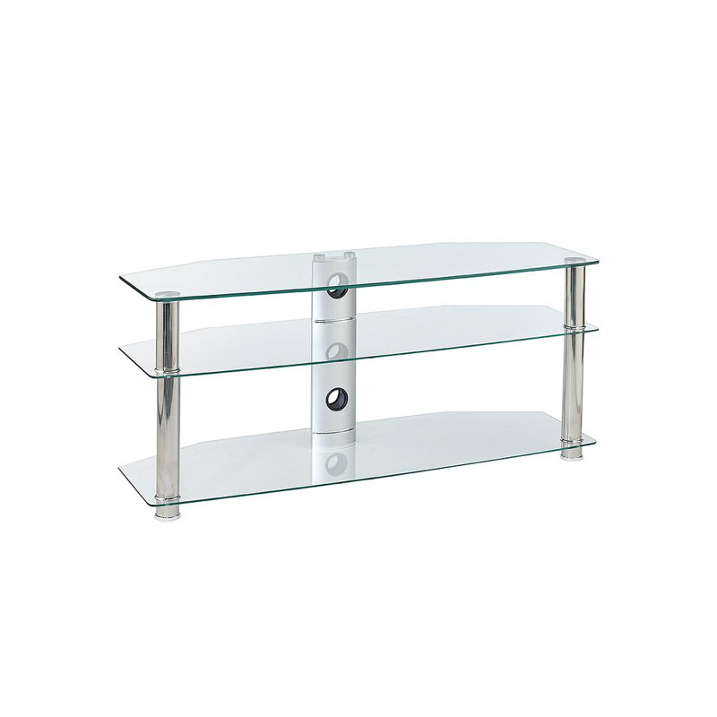 Bathurst TV Stand, 50cm H x 112cm W x 40cm D, Clear