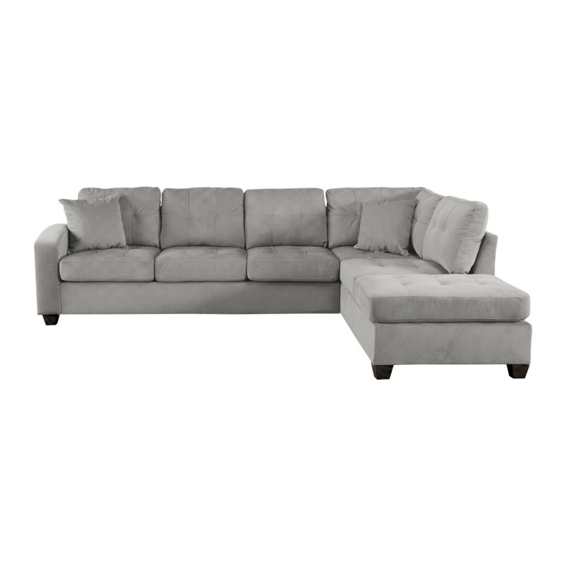 Canapé modulaire réversible Dyer, Microfibre / microsuède taupe