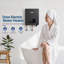 Chauffe-eau électrique sans réservoir 14kW 240V - Système d'eau chaude instantanée sur demande avec technologie auto-modulante intelligente et affichage à DEL pour la douche, la cuisine, gris