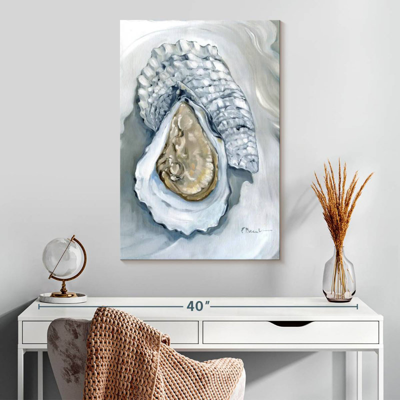 Brampt Oysters Close Up I White, 30" H x 20" W
