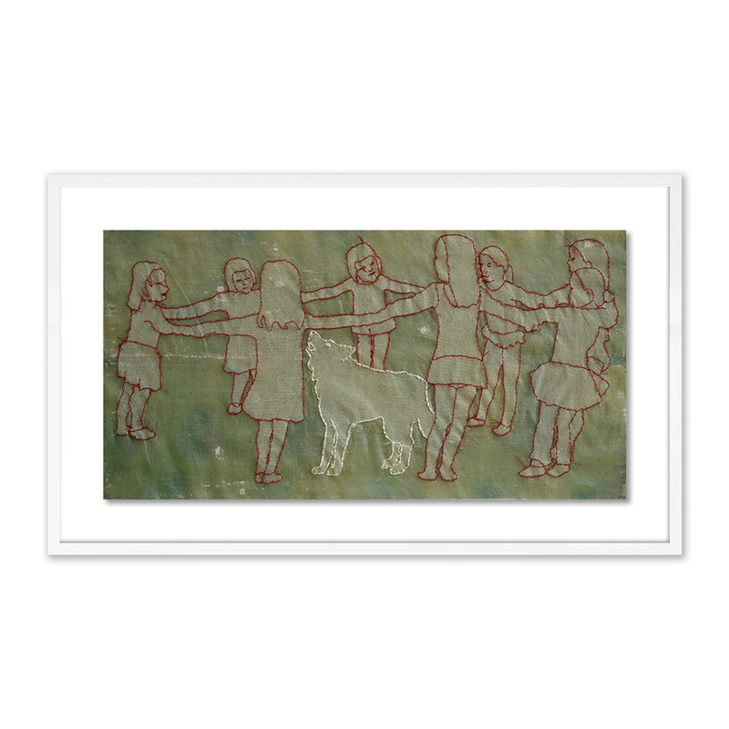 Jericho Print by Karin Bos, White, 24" H x 40" W x 2.5" D