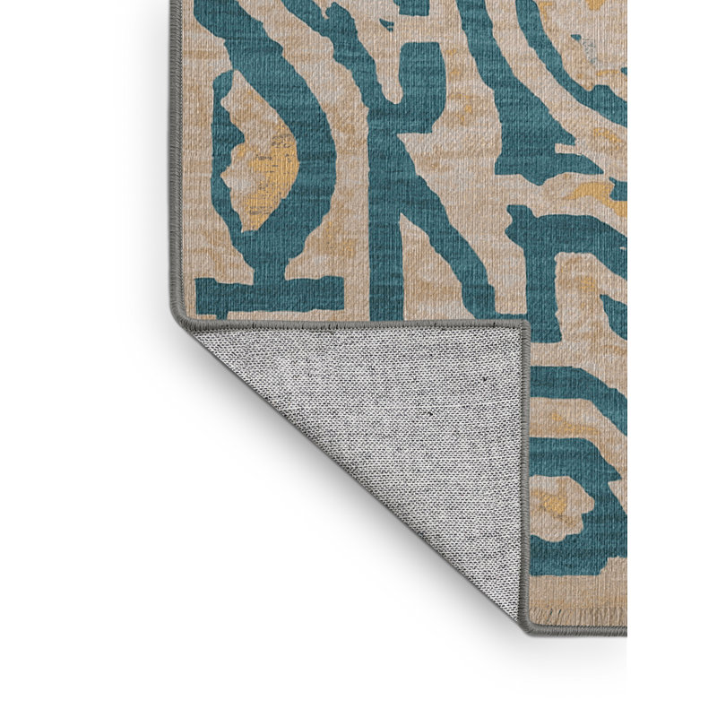 Tapis gris lavable à la machine, Rond 4 pi