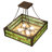 Rustic Lodge Glass Semi Flush Mount