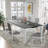 Rustic And Functional 7-Piece Extendable Dining Table Set With Removable Leaf, Upholstered Chairs, And Built-In Drawers For Family Gatherings And Entertaining-1682325293-1682325290-1682325271