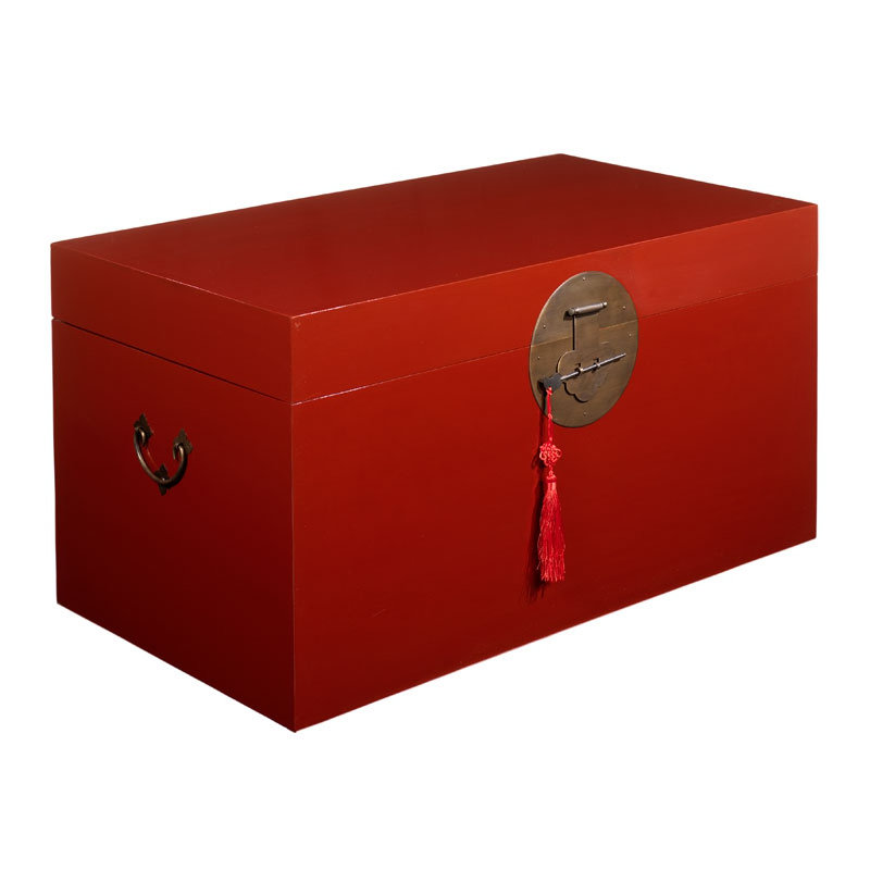Hangzhou Blanket Chest, Red Lacquer