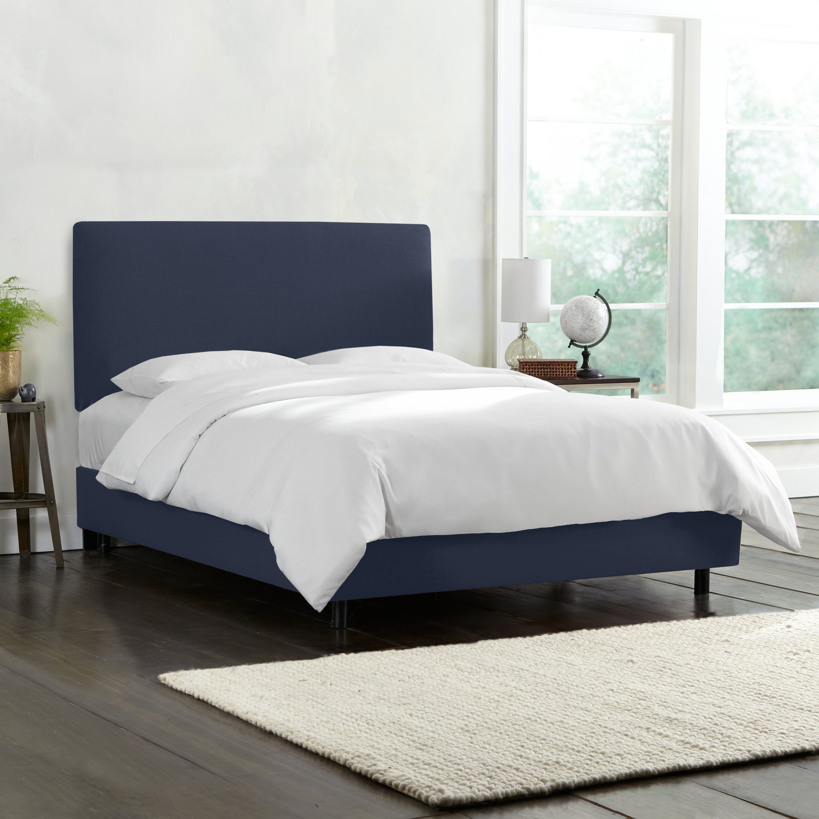 Eisley Upholstered Bed, Queen, Milsap Navy Sustain Tweed