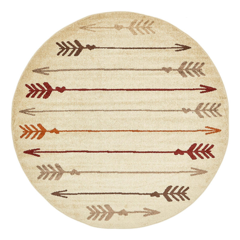 Bello Abstract Indoor Rug, Round 7'10"
