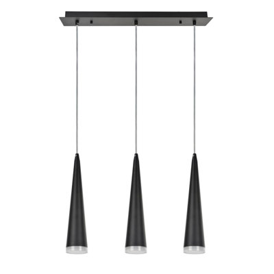 3 - Light Satin Nickel Kitchen Island Pendant