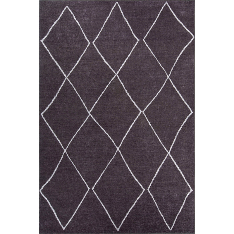 Tapis décoratif noir Soul Soul, Rectangle 3 pi 10 po x 5 pi 3 po