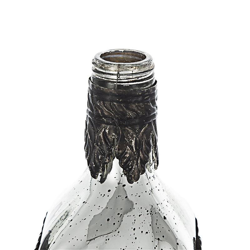 Vase en verre argenté
