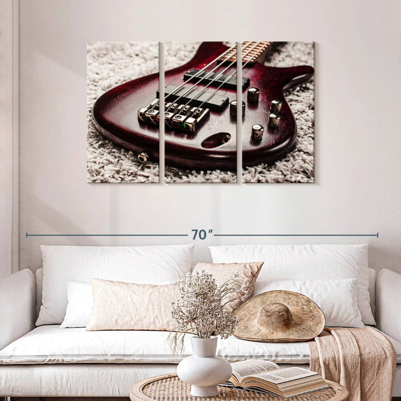 Guitare Abarca Acajou, H 28 po x l 45 po