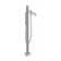 AXOR Uno Freestanding Tub Filler Trim with Zero Handle and 1.75 GPM Handshower