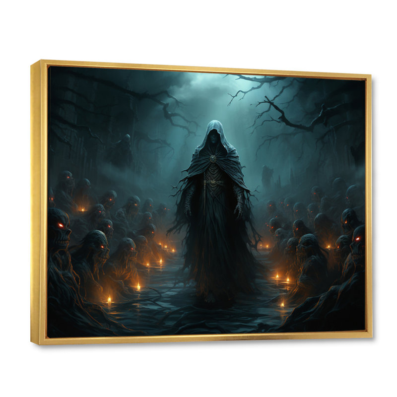 Décoration murale Villian Stroll I - Superheros, H 24 po x l 32 po x P 1 po, Cadre flottant doré