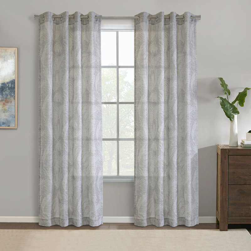 Panneau de rideau à œillets filtrant la lumière 52 x 84 Eleanor, L 52 po x L 84 po