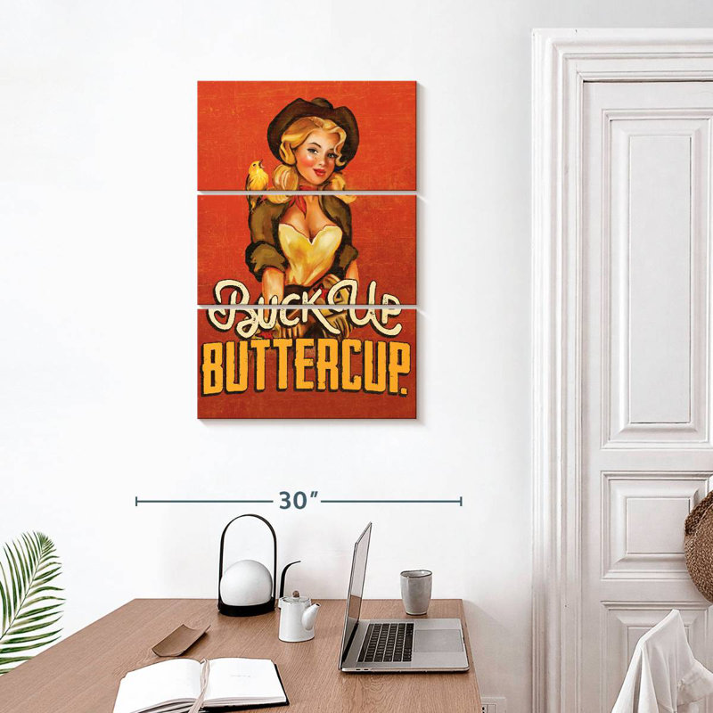 Leisha Buck Up Buttercup Ruby, 32" H x 20" W
