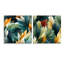 «Jungle Tropical Plams Composition» - ensemble d'art mural en verre acrylique Coastal Tropical-103925183