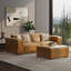 Rex 88" Genuine Leather Modular Sofa and Ottoman-98738256