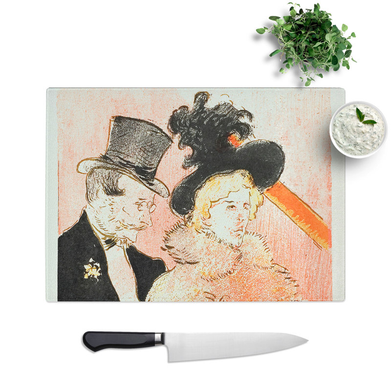 At the Concert by Henri De Toulouse-Lautrec Chopping Board, 0.4cm H x 29cm W x 39cm L