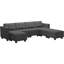 Canapé de rangement Ashbury Hunsicker de 116,4 po de large avec méridienne et canapé modulaire-86901743