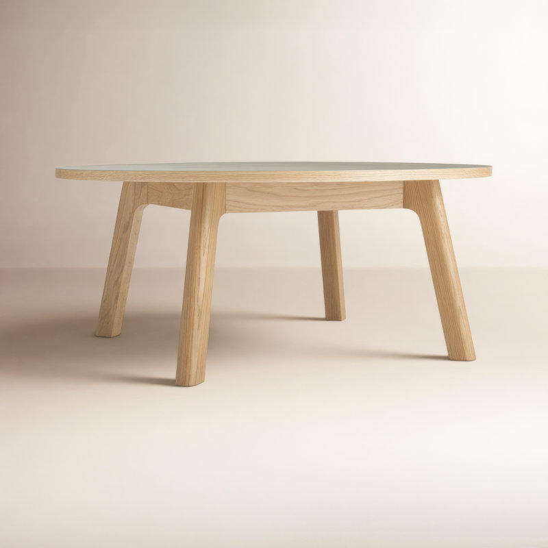 Apt Coffee Table, Putty Top/White Oak