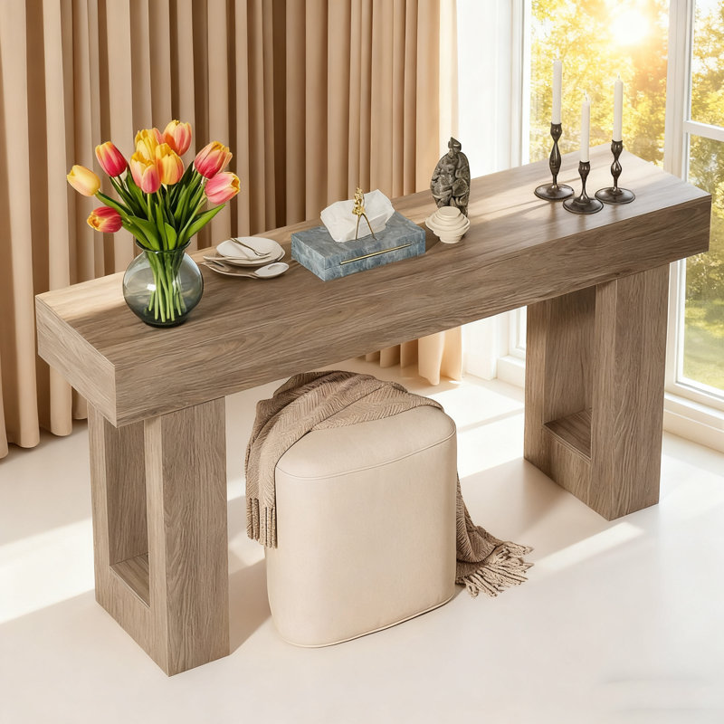 Console 63 po en bois Farmhouse
