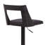 Tabouret de bar pivotant réglable avec matériaux mixtes