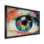 Œil de femme coloré turquoise - Œuvre d'art moderne sur toile-961782283-961782280