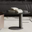 Table basse ronde en chêne et acier-105342327