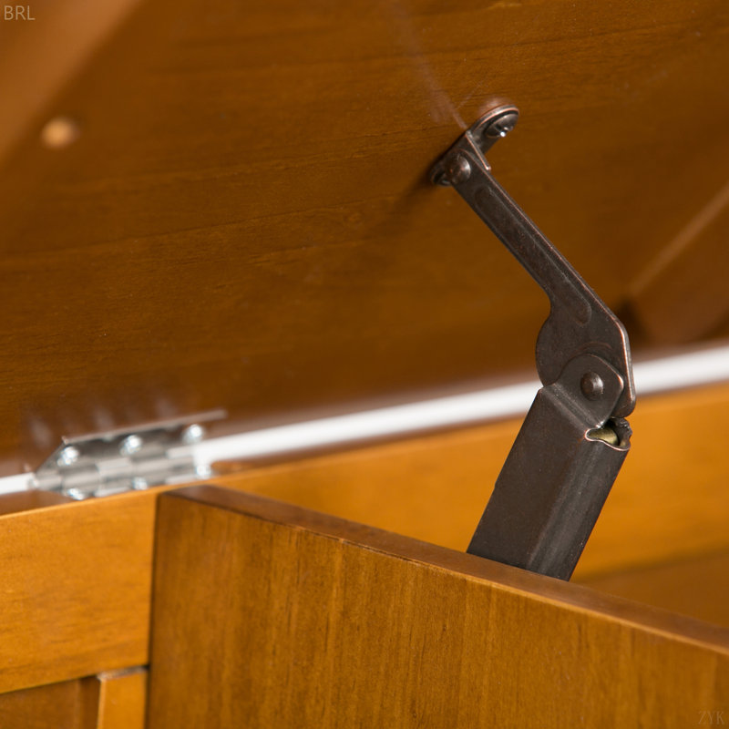 Banc de rangement en bois massif pour hall d'entrée, Marron clair