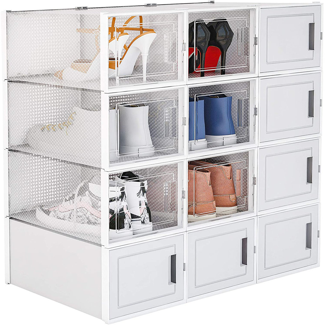 Paulyn 12 Pair Stackable Shoe Storage Box Rebrilliant