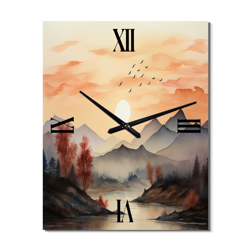 Jennarose - Landscapes Wall Clock, Très petit