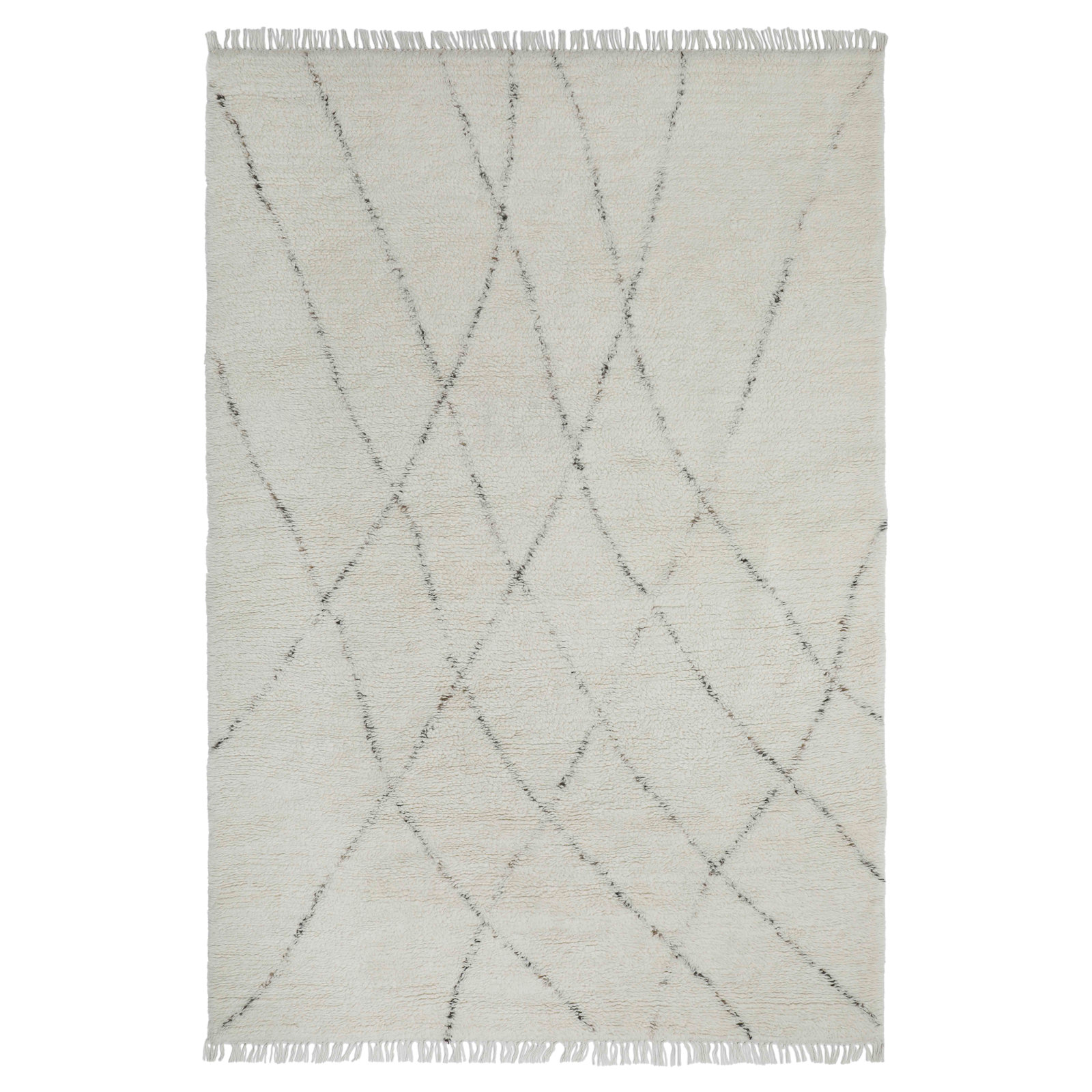 Hand-Woven Striped Wool Rug, Runner 2'6" x 8'