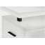 Bureau d'ordinateur, bureau personnel, ordinateur portable, installation à gauche, à droite, tiroirs de rangement, l 60 po, bureau, stratifié blanc, métal noir, contemporain, moderne-323919948