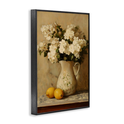 Pichet rétro d'hortensias, estampe numérique, design par Creative Studio
